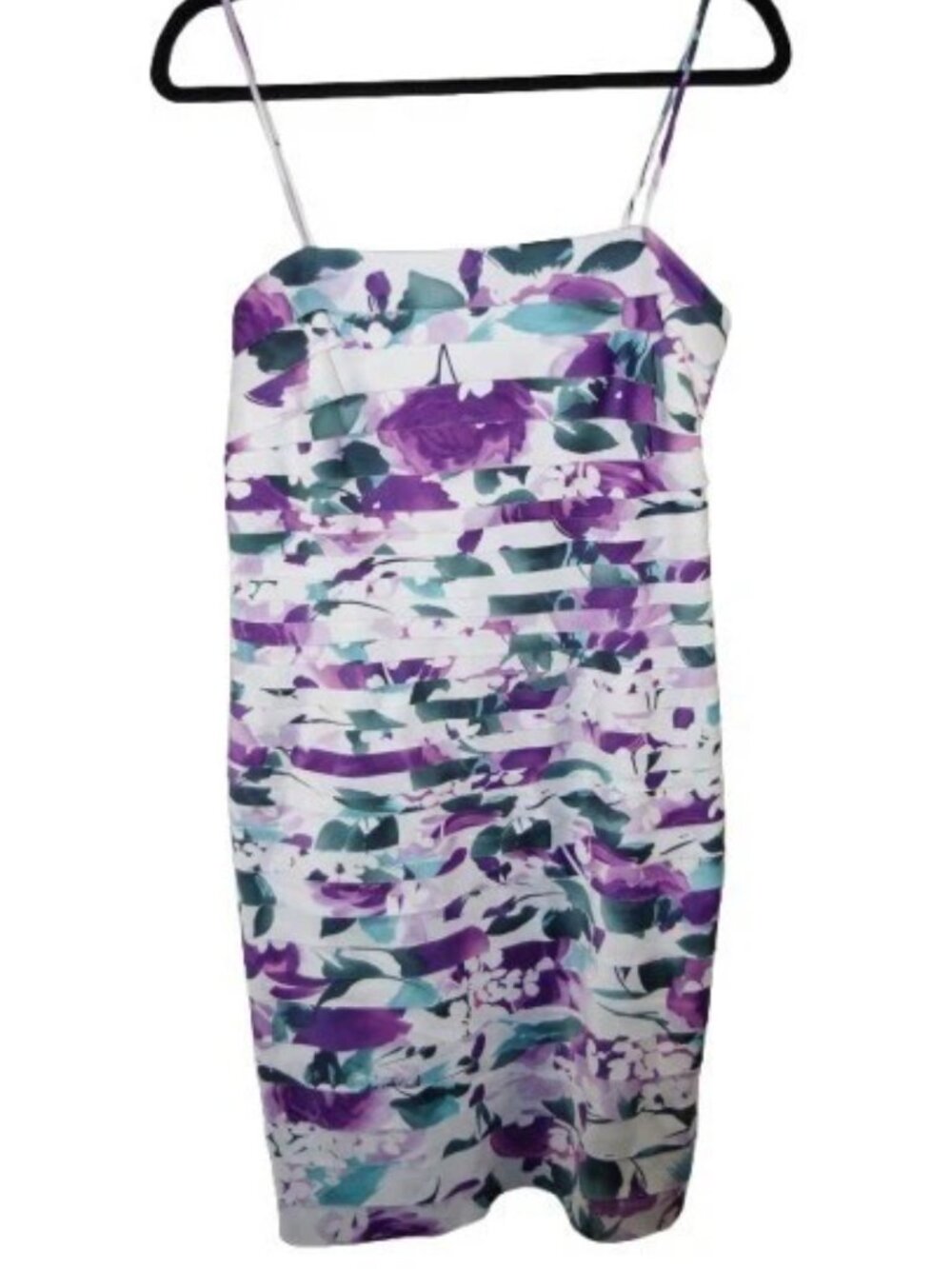 Dressbarn Collection Size 14 Large Tiered Layered Cocktail Pencil Dress Strappy